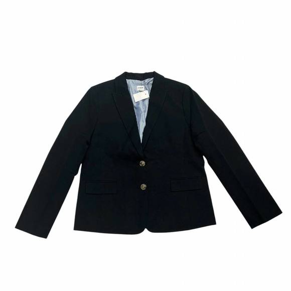 NEW J.CREW cotton-blend two-button blazer in black - Picture 5 of 8